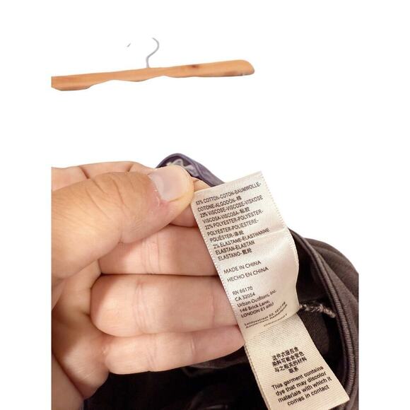 FREE PEOPLE 30x29.5 Just Float On Flare Bell Bottom Jeans in Washed Black gray - Picture 8 of 8